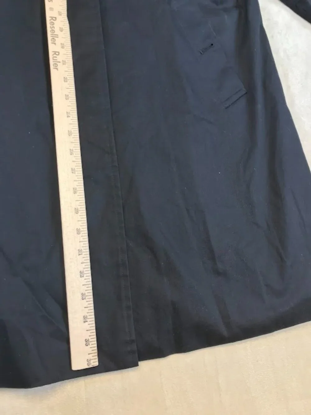 Burberry London Women's Navy Trench Coat Size 10 - Picture 9 of 11